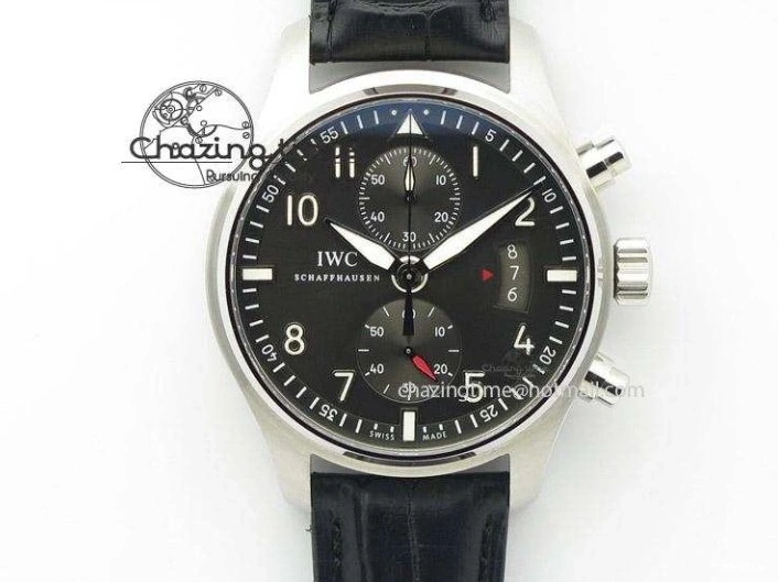 MIROTIME 0307 SunProtective Portugieser Chronograph Edition 150 Years IW371601 ZF 1:1 Best Edition Blue Dial on Black Leather Strap A7750 (Slim Movement) 7137